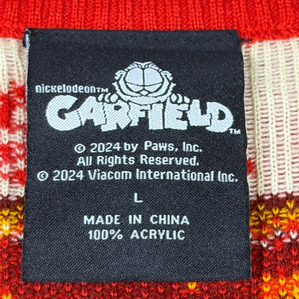 Garfield Cardigan Christmas Ugly Sweater Party Retro Cartoon 90s Nostalgia Odie